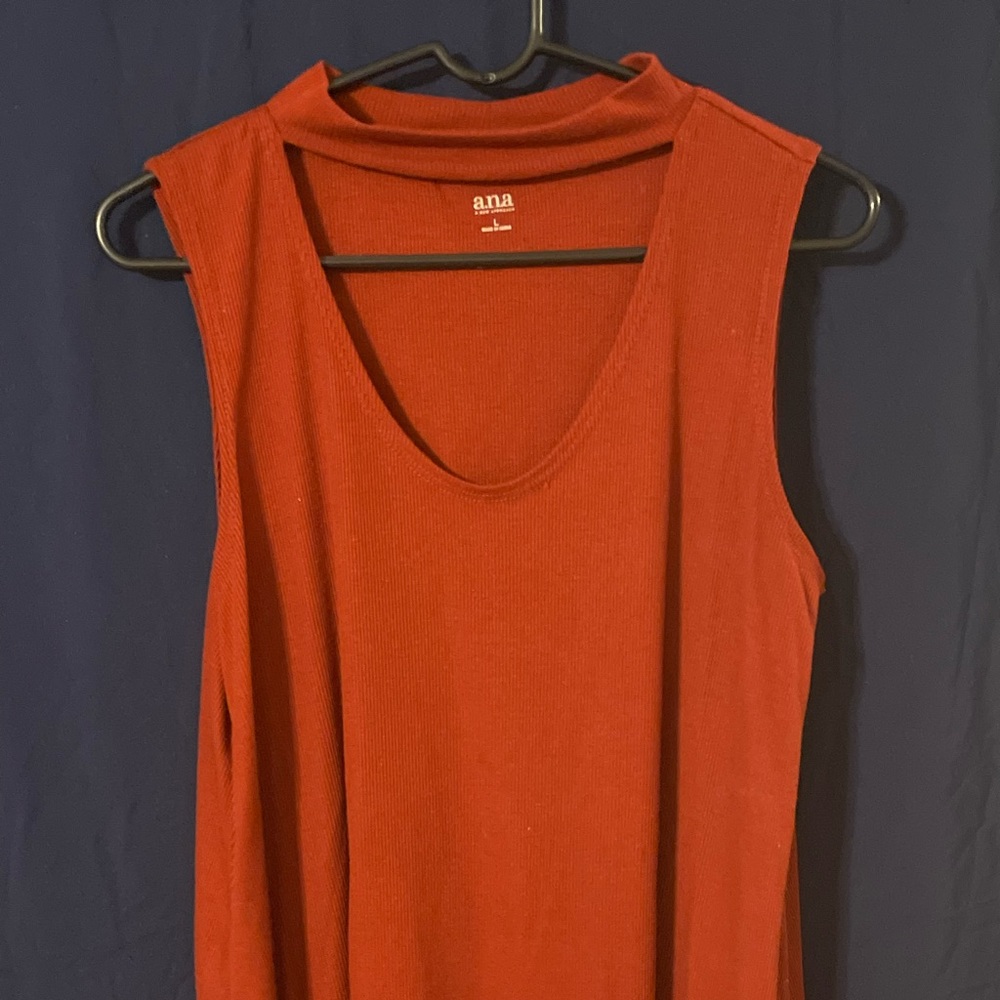 Burnt orange dress tank